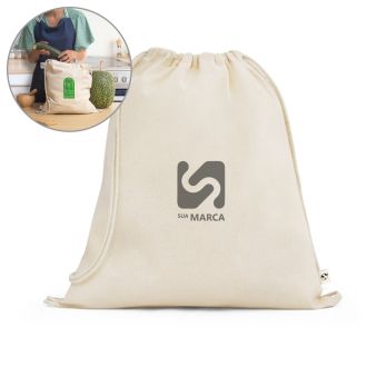 Sacola Tipo Mochila Belize 100% Algodão Orgânico