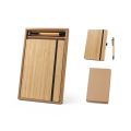 Conjunto de caderno A5 em bambu