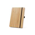 Conjunto de caderno A5 em bambu