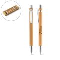 Conjunto em Bambu de Caneta Esferográfica e Lapiseira Mello