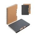 Caderno capa em papelão reciclado com caneta