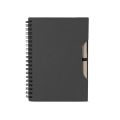 Caderno capa em papelão reciclado com caneta