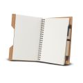 Caderno capa em papelão reciclado com caneta