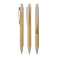 Caneta em Bambu com Detalhe em Plástico