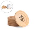 Kit Porta-Copos Bambu 6 Peças