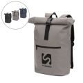 Mochila "Roll Top" em PU com Bolso para Notebook (16")