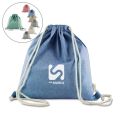 Sacola/Mochila em algodão mescla reciclado 140g/m²
